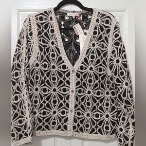 Solitaire Artisan Bohemian Style Cardigan XL NWT
